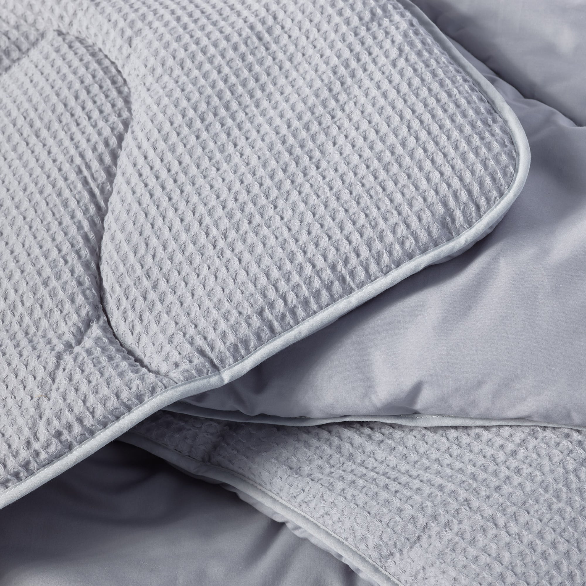 100% Cotton Waffle Gray All-In-One Comforter