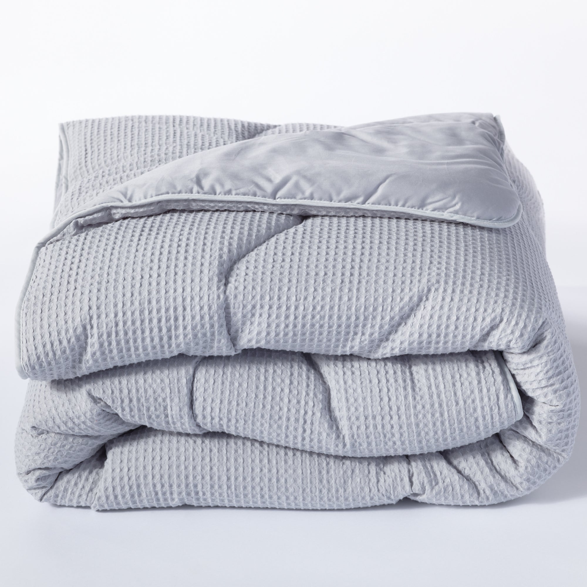 Gray 100% Cotton Waffle All-In-One Comforter