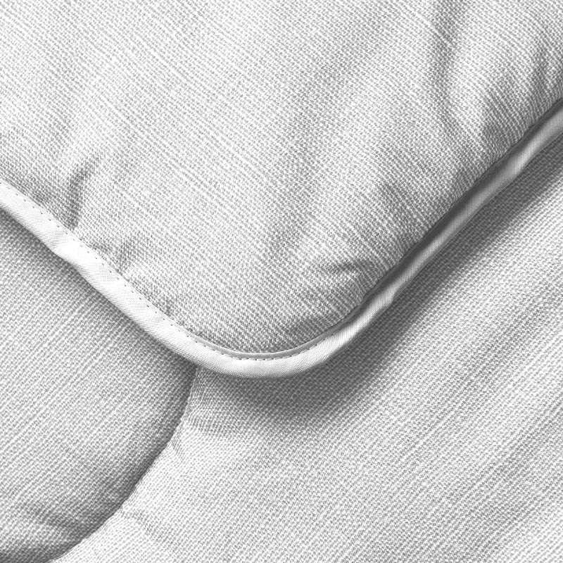 Cloud Gray Linen Print All-In-One Comforter