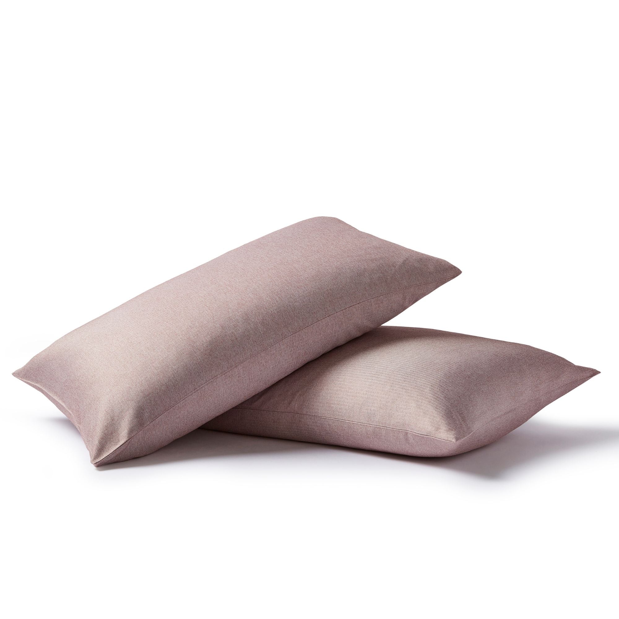 Mulberry Herringbone Pair of Standard Pillowcases