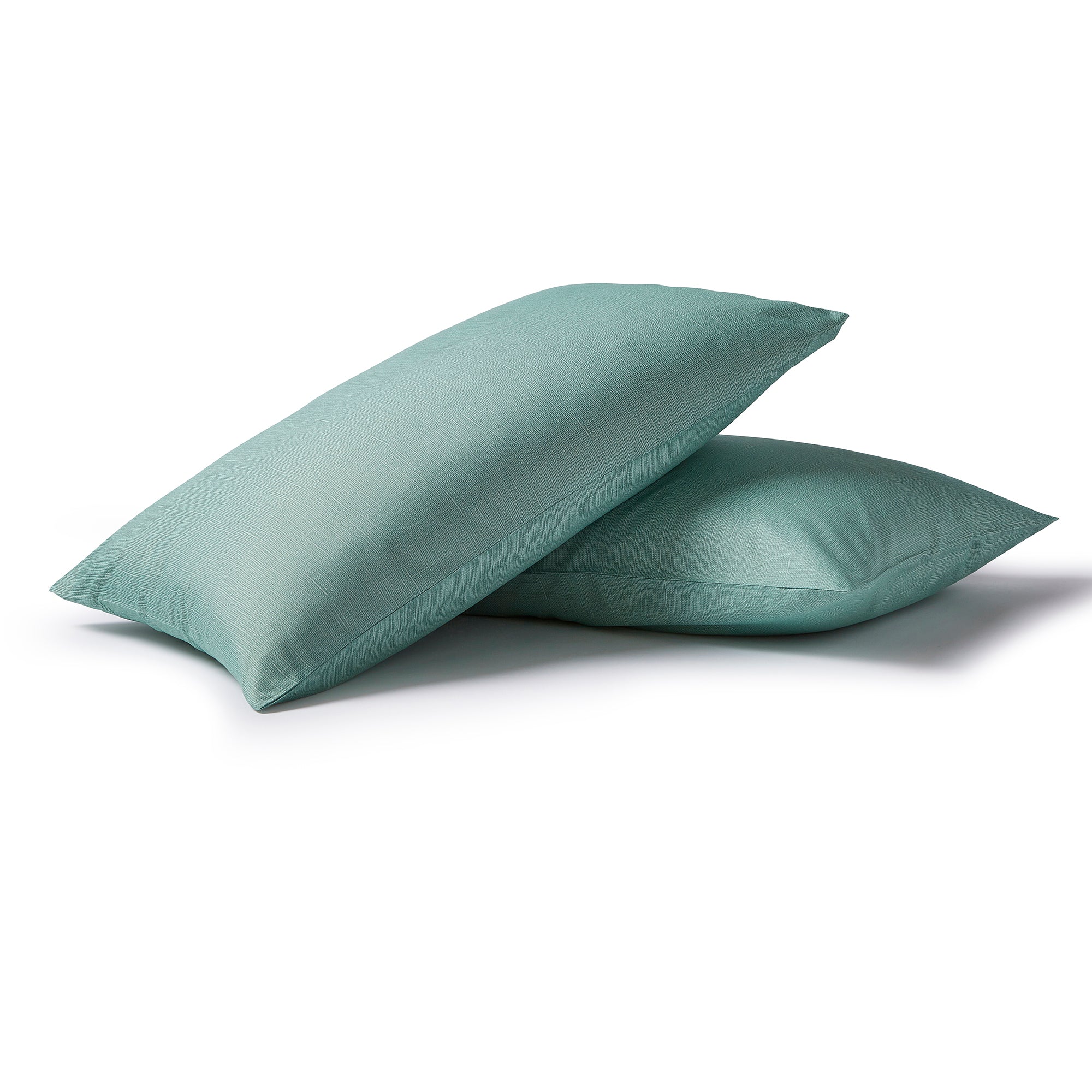 Seagrass Green Linen Print Pair of Standard Pillowcases