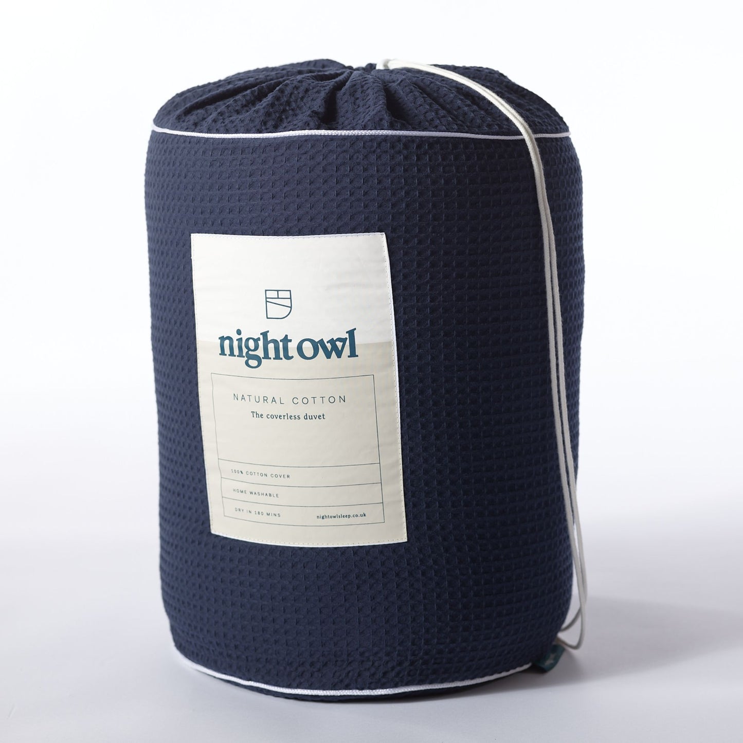 100% Cotton Waffle Navy All-In-One Duvet