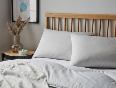 Cloud Gray Linen Print All-In-One Comforter