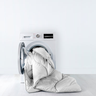 Cloud Gray Linen Print All-In-One Comforter