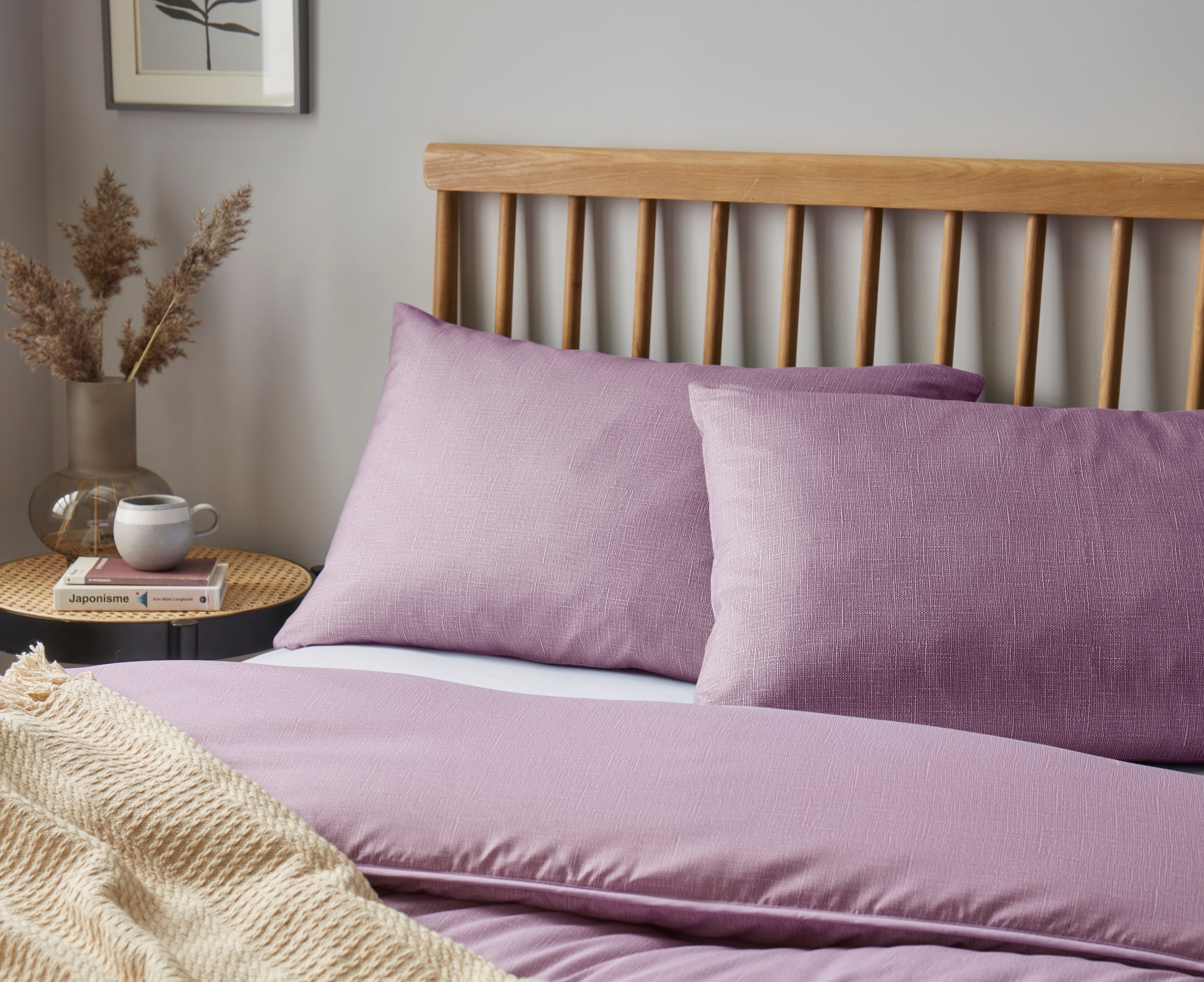 Lilac Bloom Linen Print All-In-One Comforter