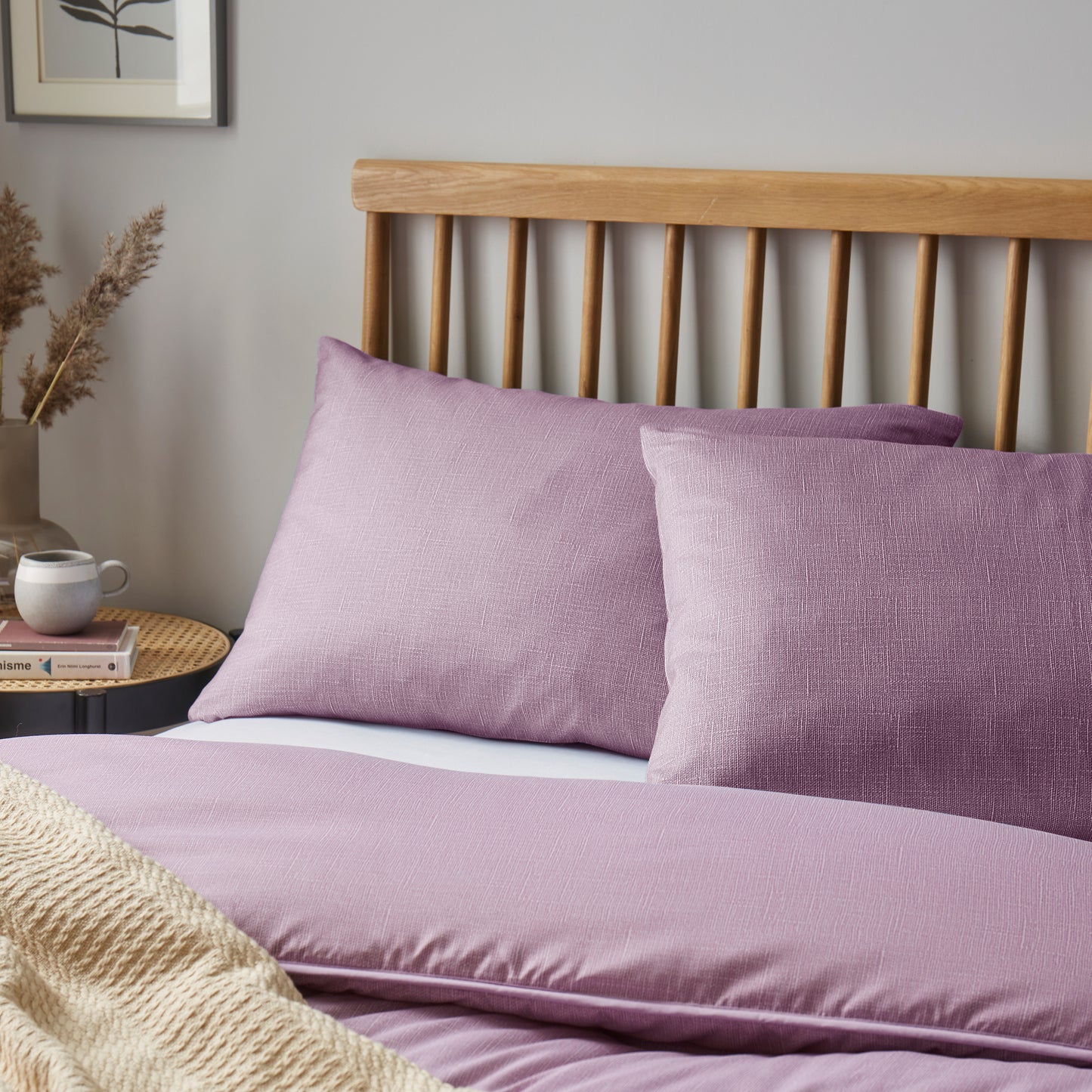 Linen Lilac Bloom Pair of Standard Pillowcases