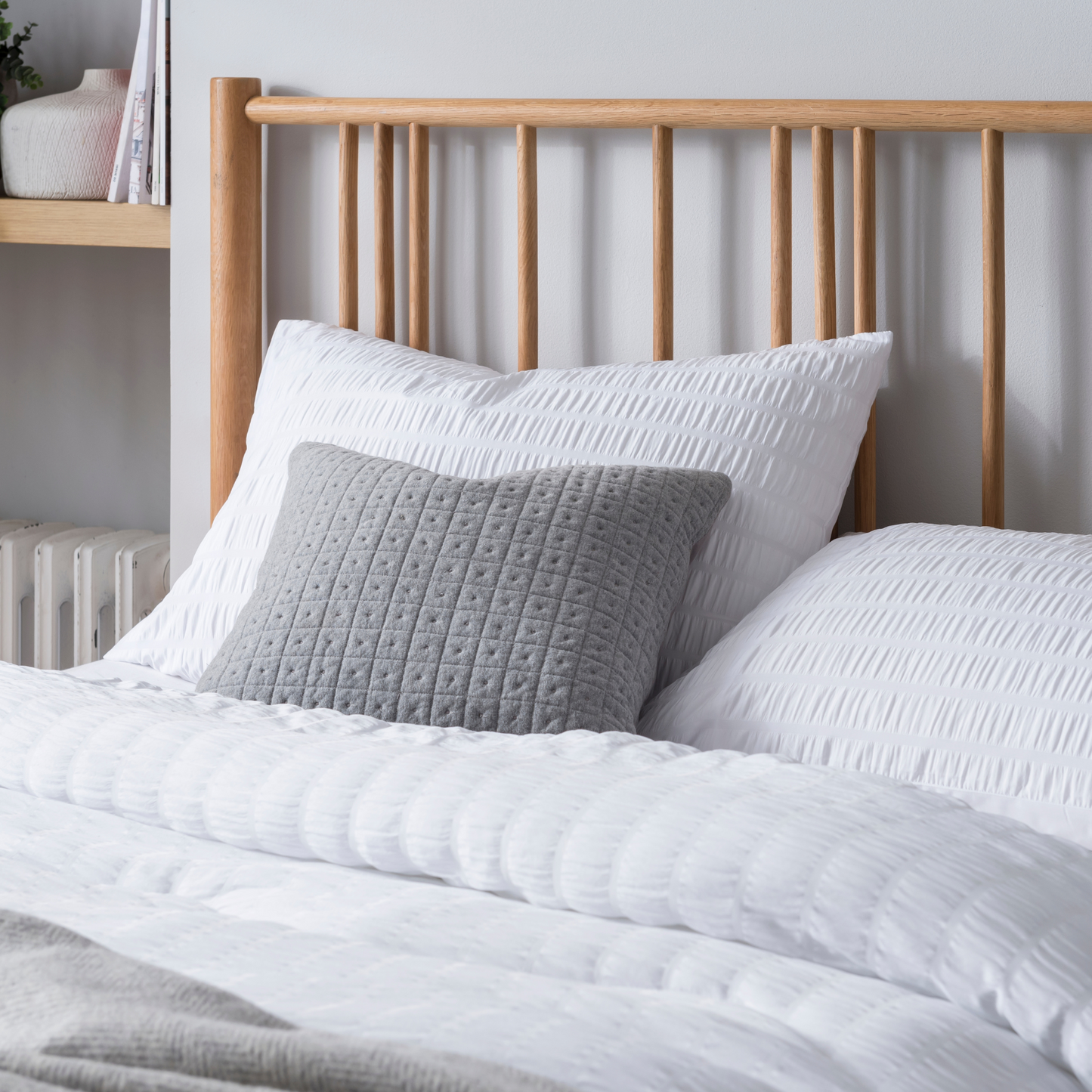 Linen White Seersucker All-In-One Duvet