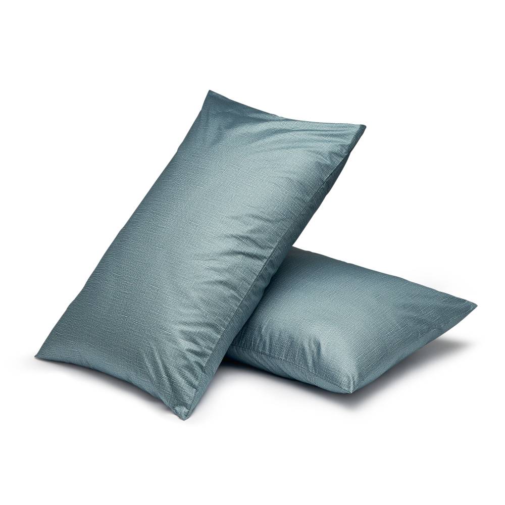 night lark linen microfibre twilight blue pillowcases