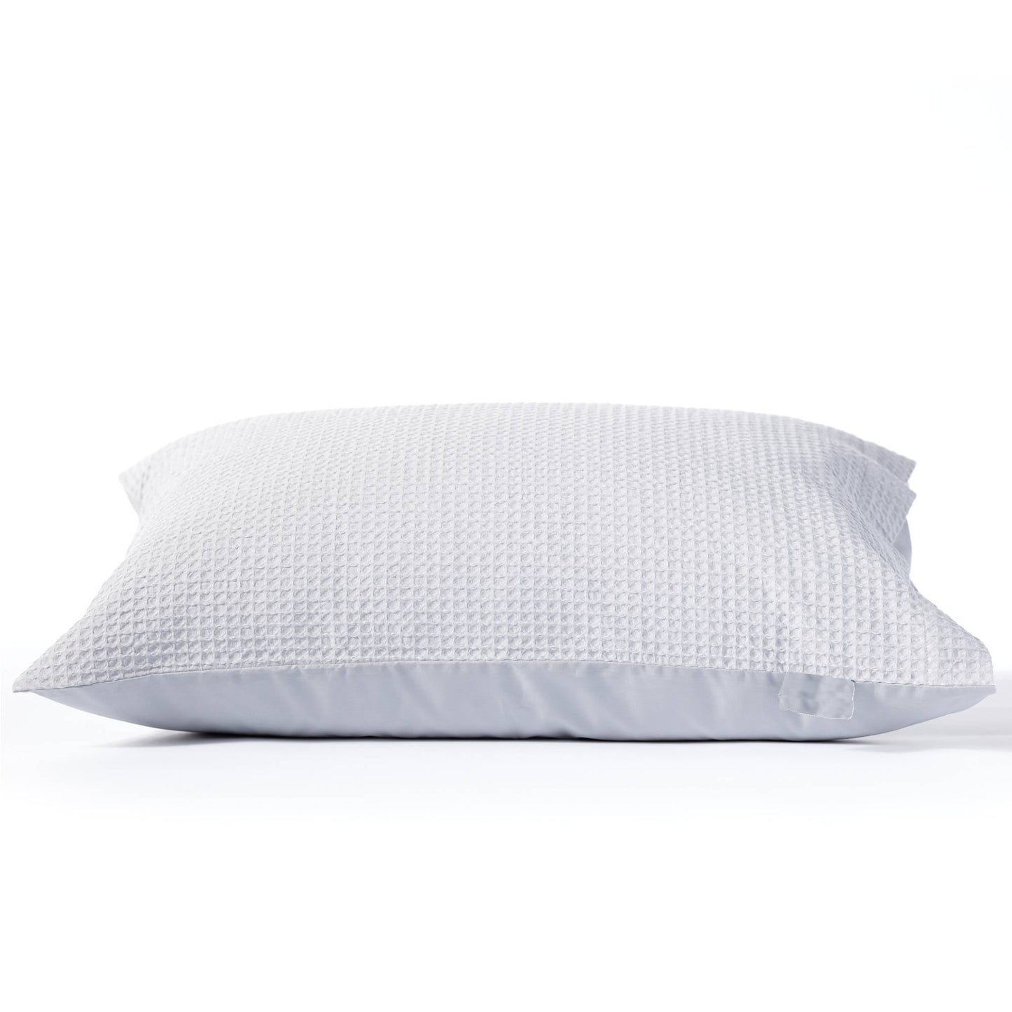 night lark cotton waffle gray pillowcase