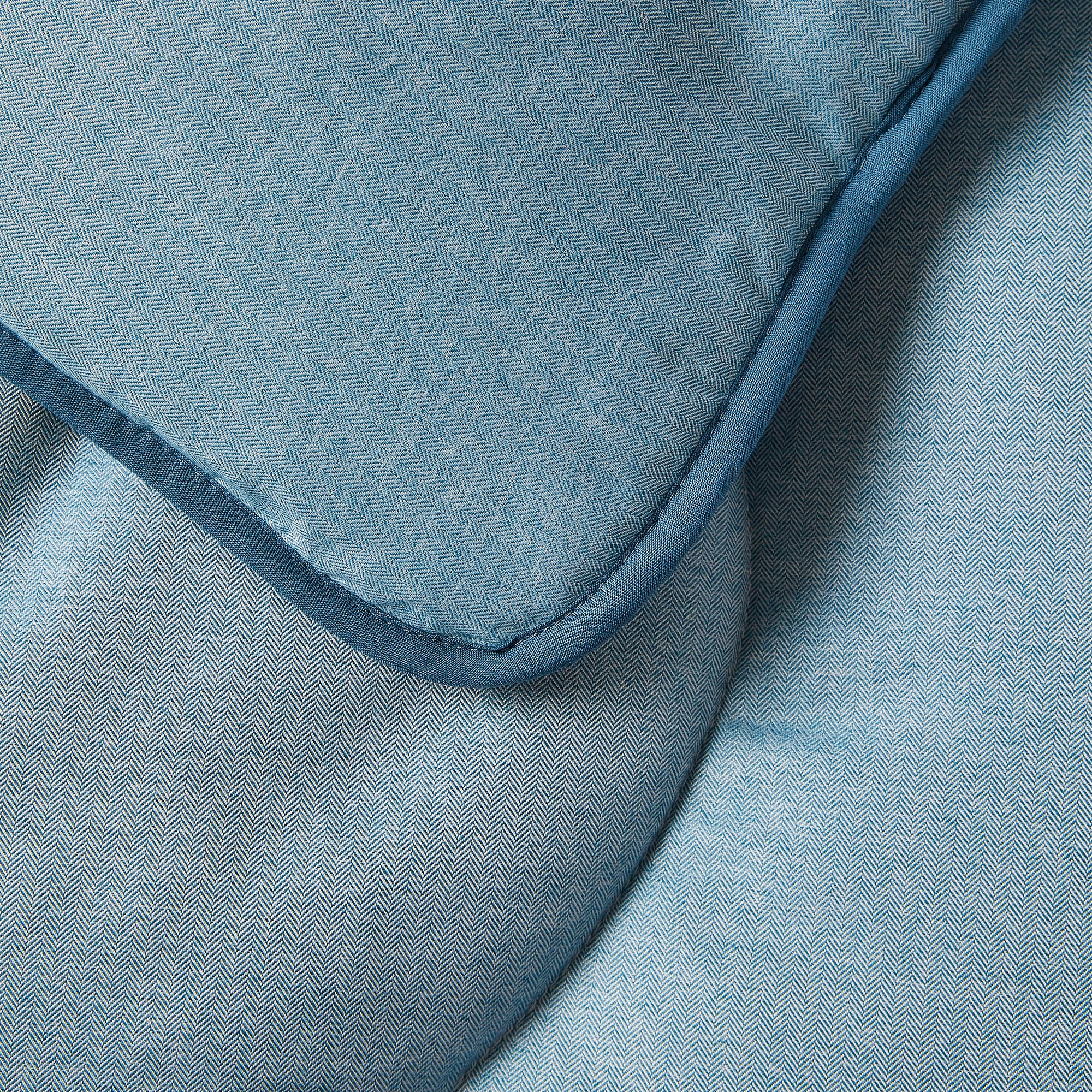 Fjord Blue Herringbone All-In-One Comforter