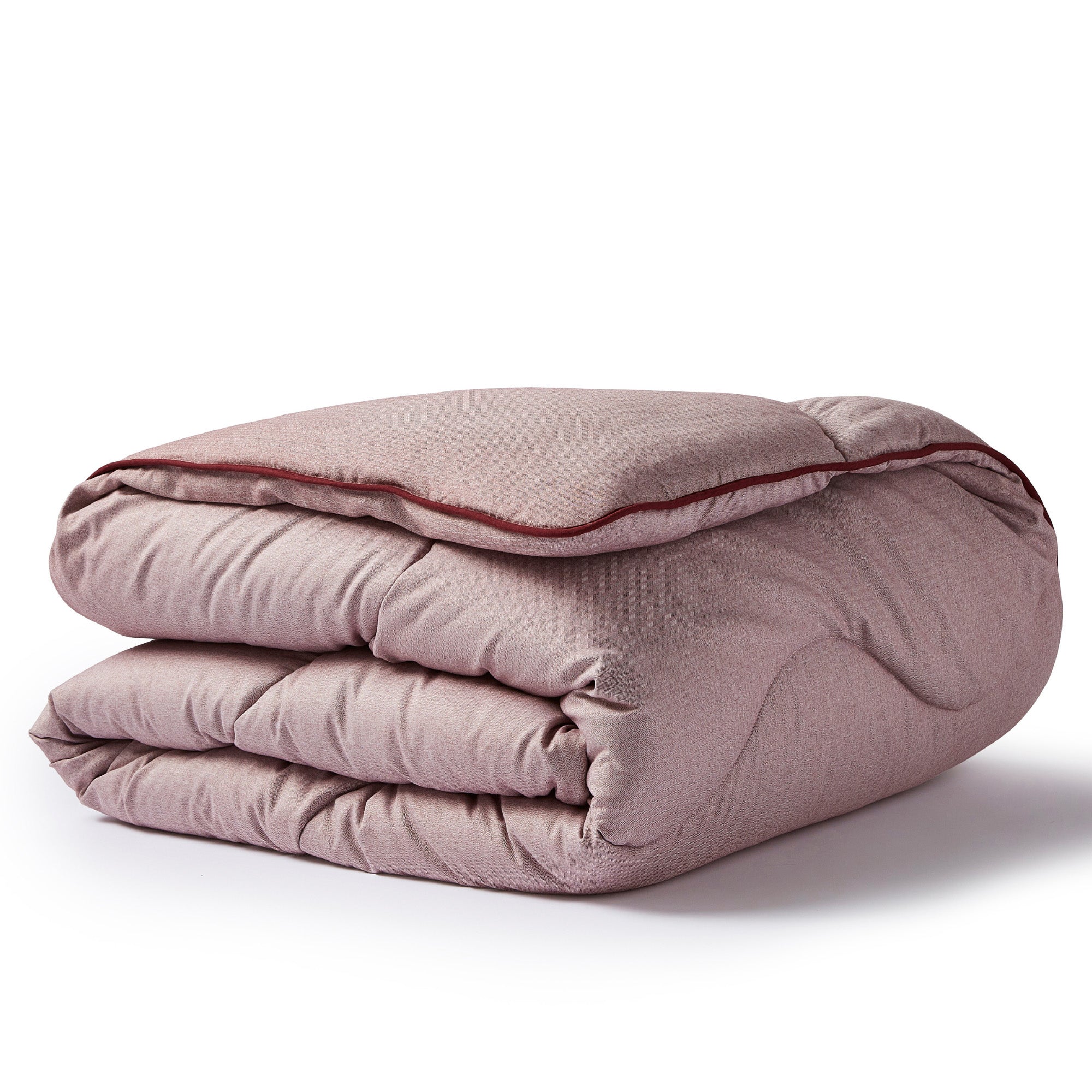Night Lark Herringbone All-In-One Duvet in Mulberry