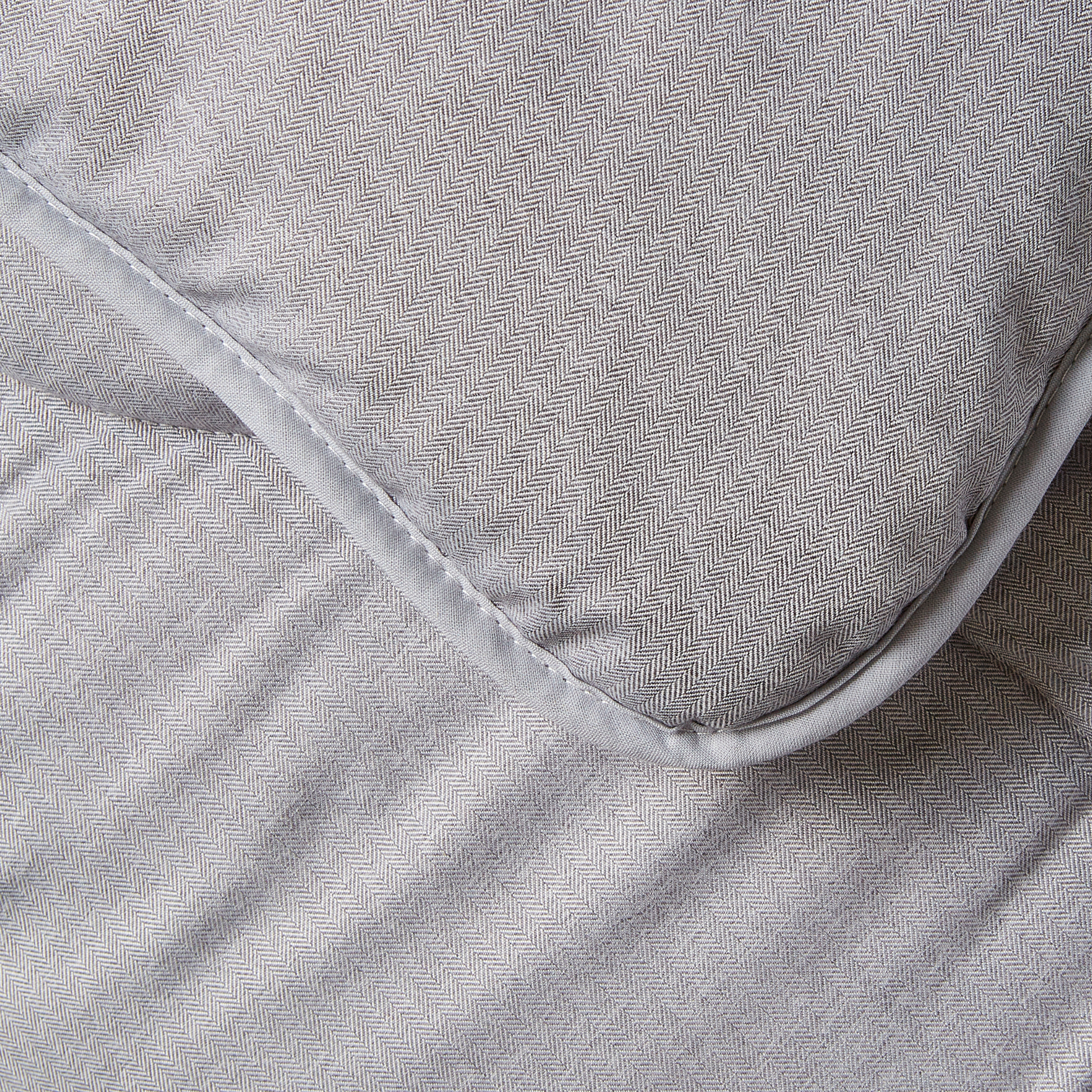 Night Lark Herringbone All-In-One Duvet in Storm Gray