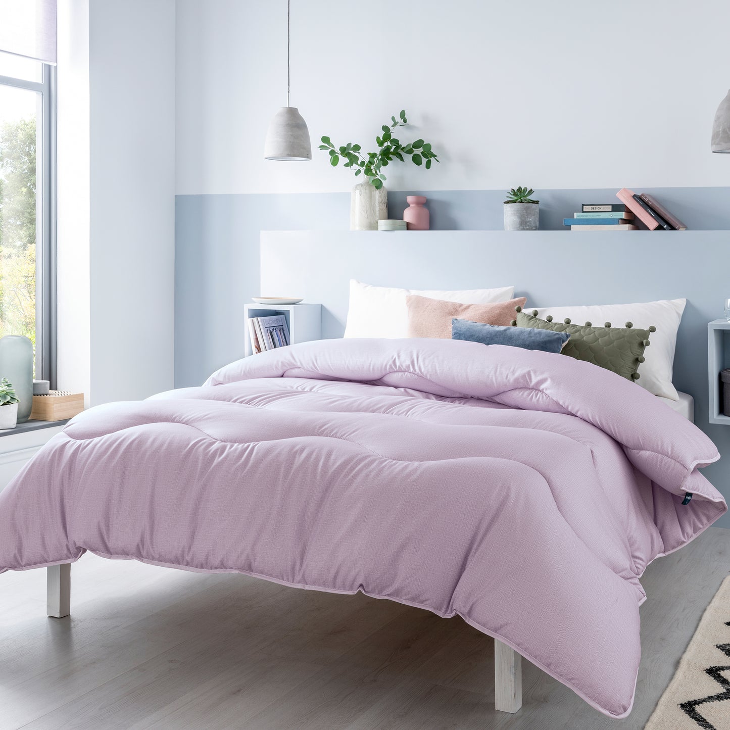 Linen Lilac Bloom All-In-One Duvet