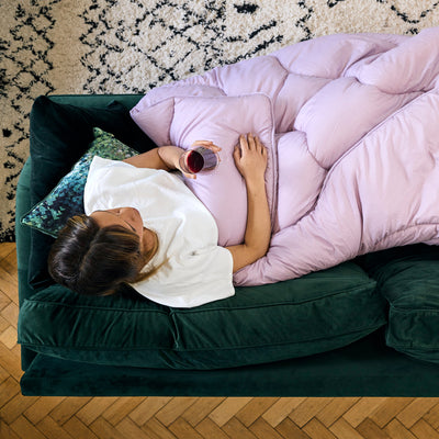 Lilac Bloom Linen Print All-In-One Comforter