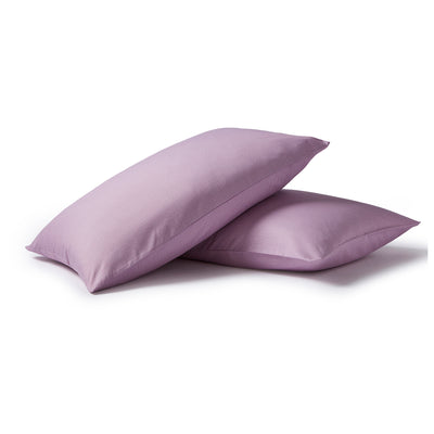 Lilac Bloom Linen Print Pair of Standard Pillowcases