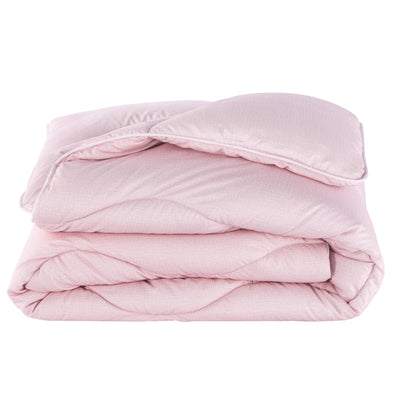 Dusk Pink Linen Print All-In-One Comforter