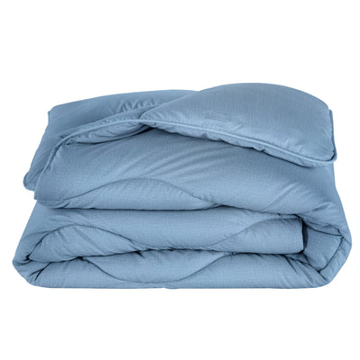night lark linen microfibre twilight blue all-in-one duvet
