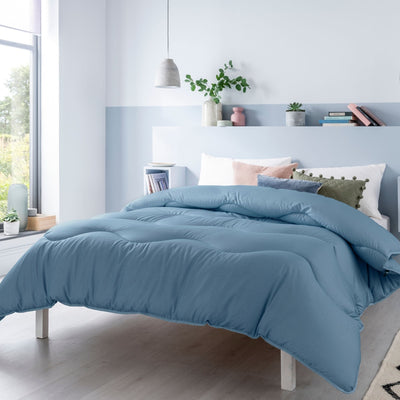 night lark linen microfibre twilight blue all-in-one duvet