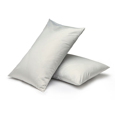 Cloud Gray Linen Print Pair of Standard Pillowcases