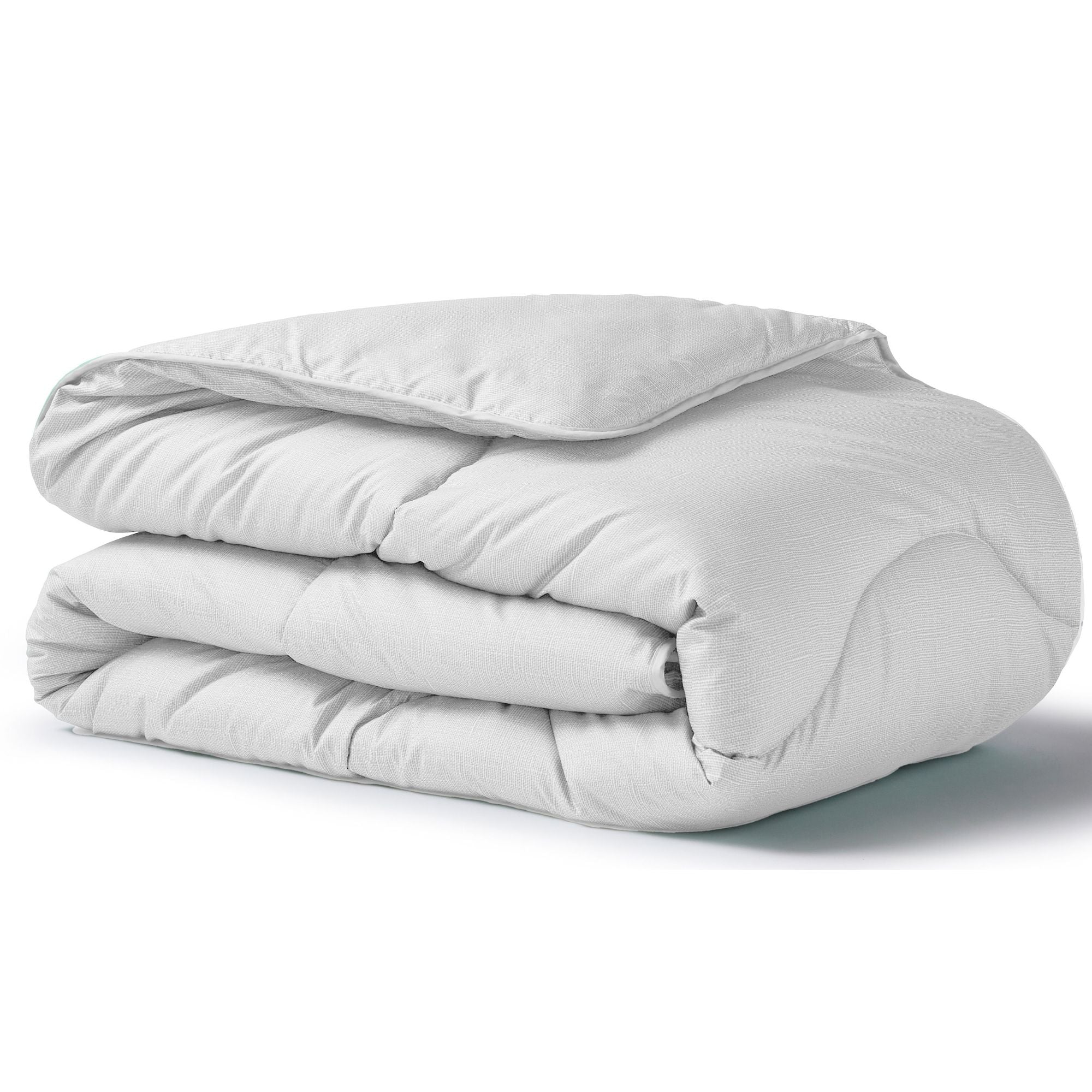 Cloud Gray Linen Print All-In-One Comforter