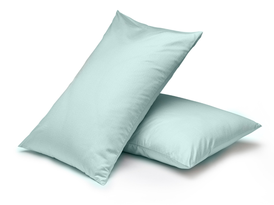 Aurora Green Linen Print Pair of Standard Pillowcases